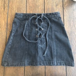 Showpo Black Denim Skirt!